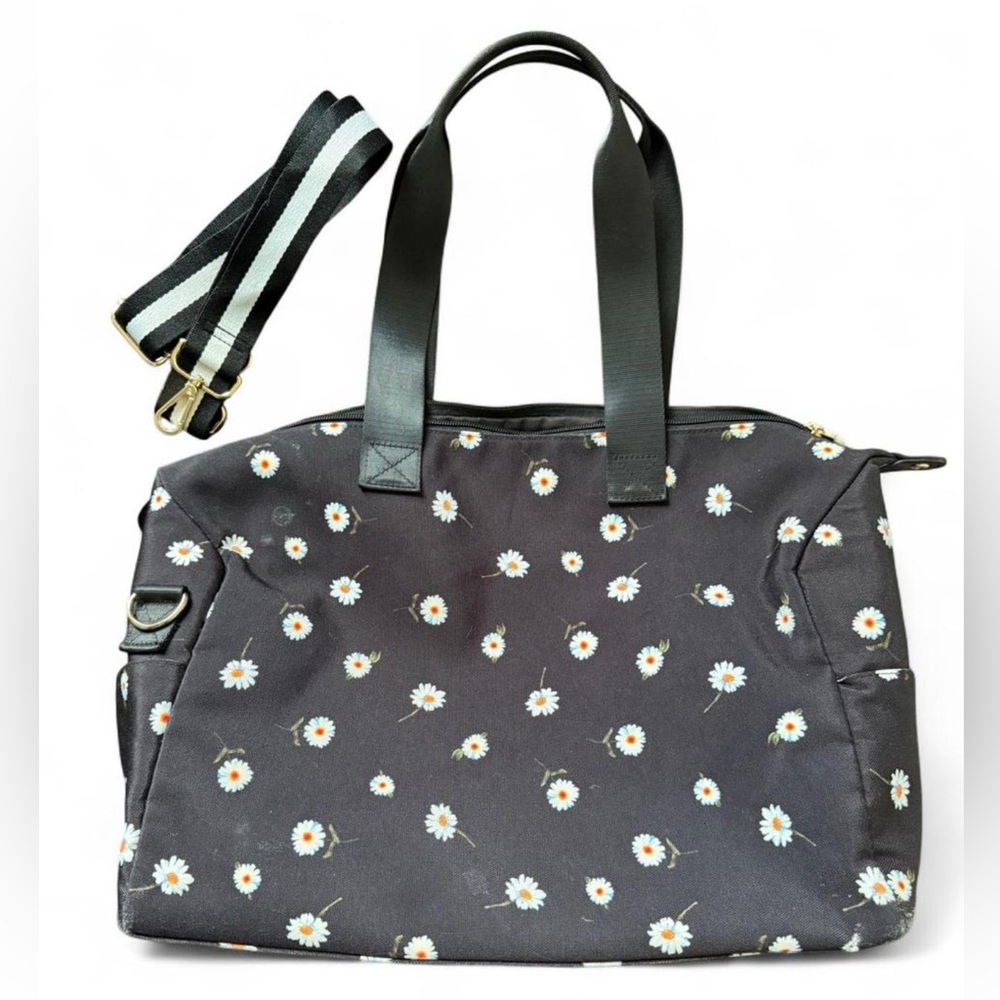 ALICE + OLIVIA x STACEY BENDET daisy polyester canvas print tote.